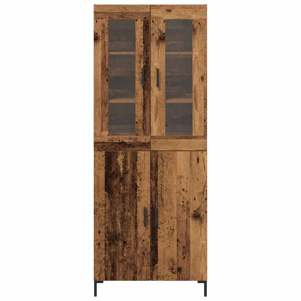 Highboard 2 pcs Old wood 69.5 x 34 x 180 cm Engineered Wood