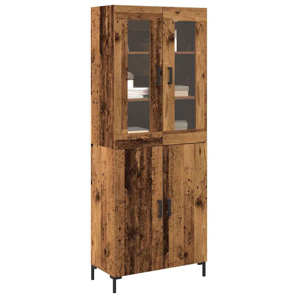 Highboard 2 pcs Old wood 69.5 x 34 x 180 cm Engineered Wood