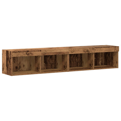 TV Cabinet Set Wall-mounted 6 pcs Old wood Engineered wood