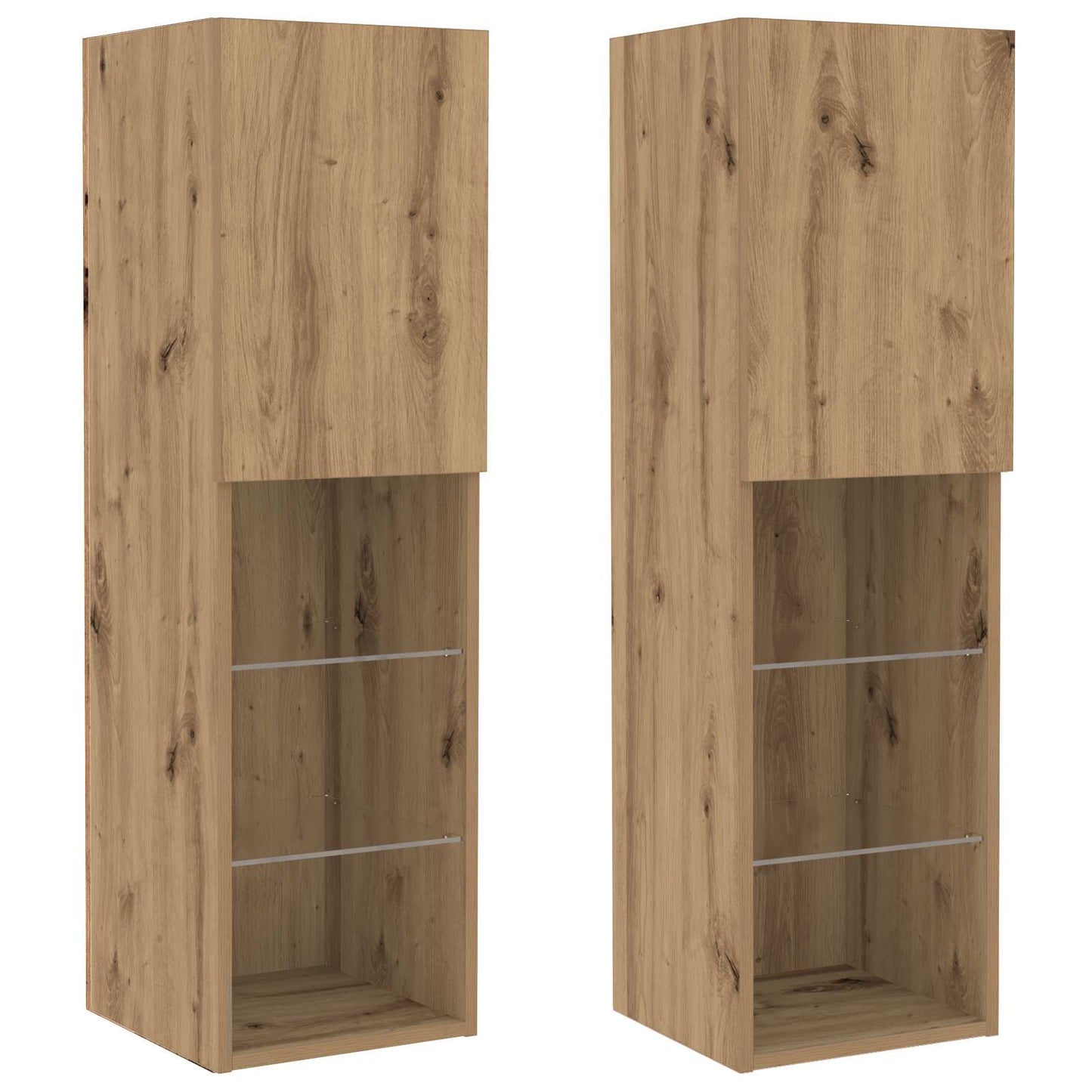 TV Cabinet Set Wall-mounted 6 pcs Artisan oak Engineered wood
