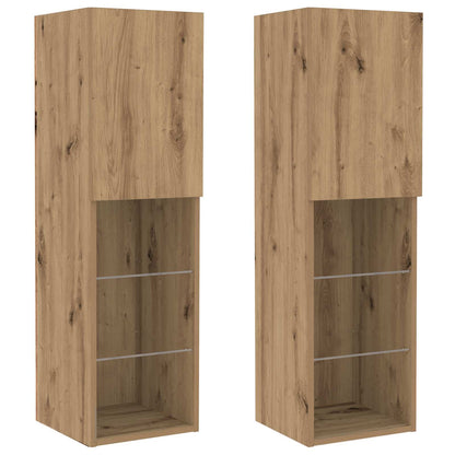 TV Cabinet Set Wall-mounted 6 pcs Artisan oak Engineered wood