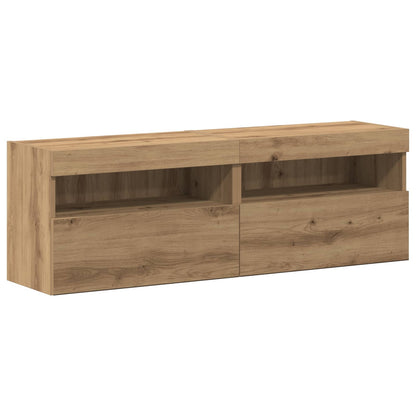TV Cabinet Set Wall-mounted 6 pcs Artisan oak Engineered wood