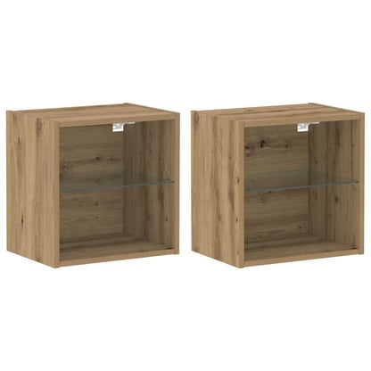TV Cabinet Set Wall-mounted 8 pcs Artisan oak Engineered wood
