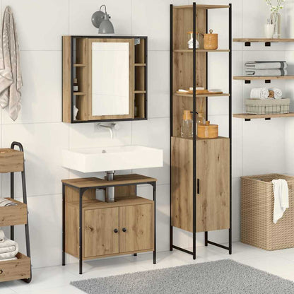 Bathroom Furniture Set 3 pcs Artisan Oak Engineered Wood