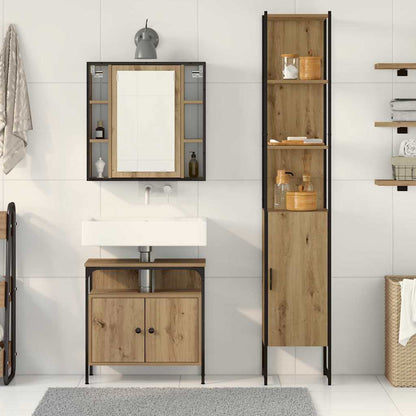 Bathroom Furniture Set 3 pcs Artisan Oak Engineered Wood