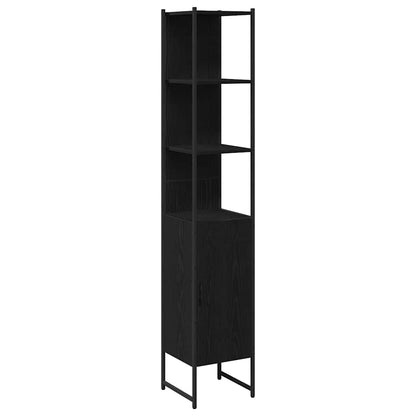 Bathroom Furniture Set 3 pcs Black Oak Engineered Wood