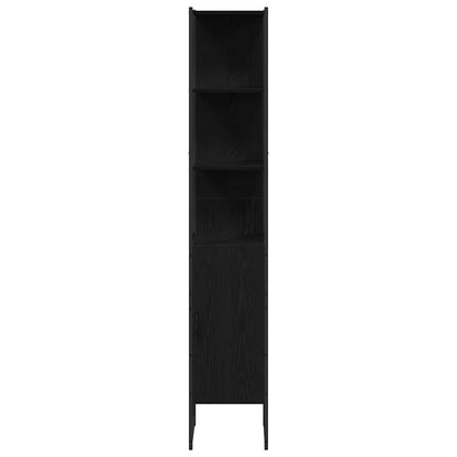 Bathroom Furniture Set 3 pcs Black Oak Engineered Wood