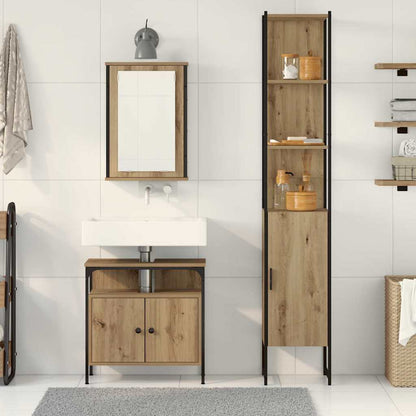Bathroom Furniture Set 3 pcs Artisan Oak Engineered Wood