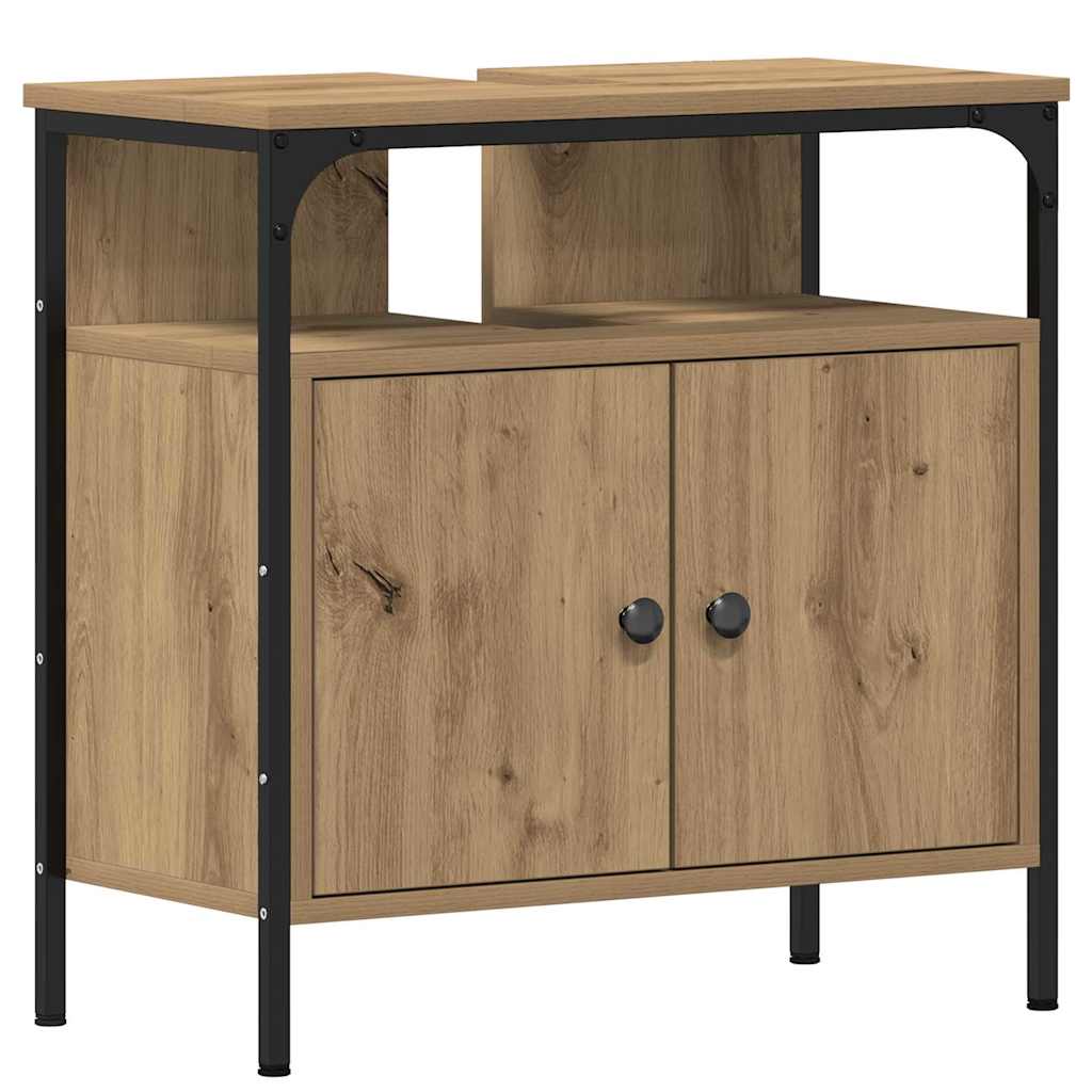 Bathroom Furniture Set 3 pcs Artisan Oak Engineered Wood