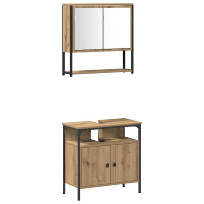 Bathroom Furniture Set 4 pcs Artisan oak Engineered wood