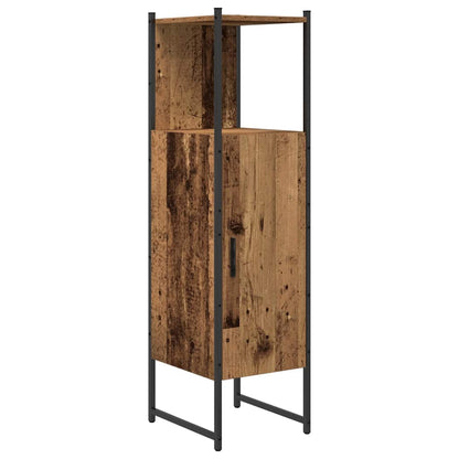 Bathroom Furniture Set with Door 4 pcs Brown 33 x 33 x 185.5 cm