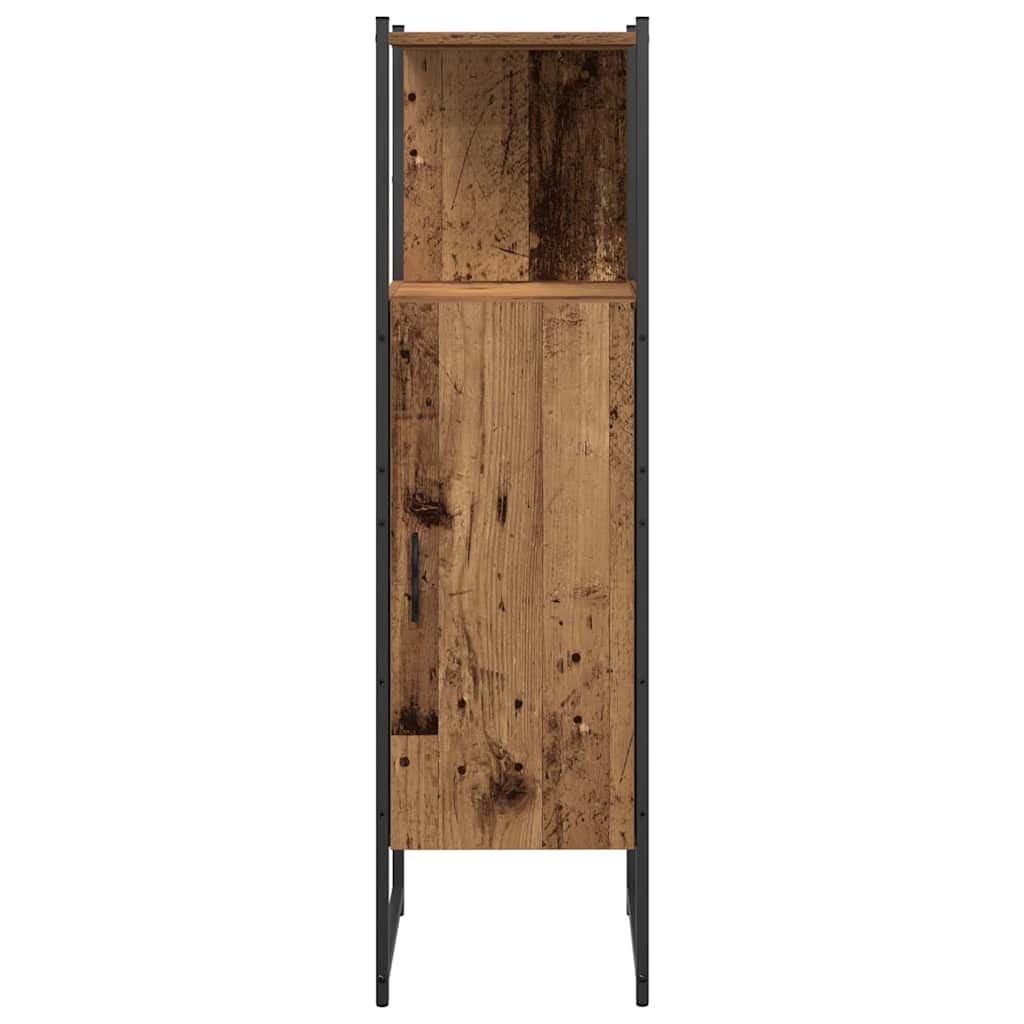 Bathroom Furniture Set with Door 4 pcs Brown 33 x 33 x 185.5 cm