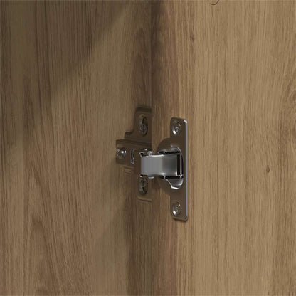 Bathroom Furniture Set with Door 4 pcs Brown 33 x 33 x 185.5 cm