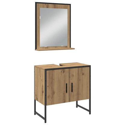 Bathroom Furniture Set with Door 4 pcs Brown 33 x 33 x 185.5 cm