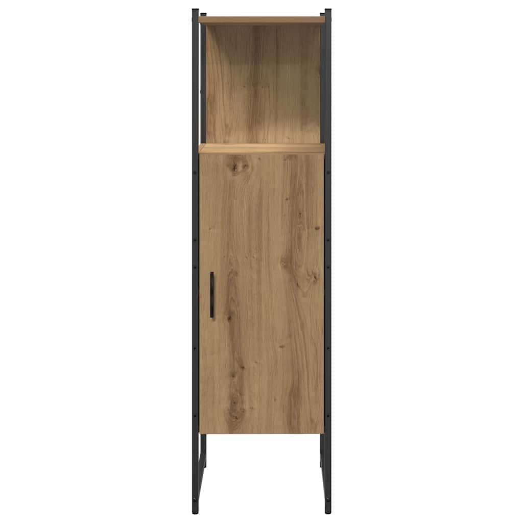 Bathroom Furniture Set with Door 4 pcs Brown 33 x 33 x 185.5 cm