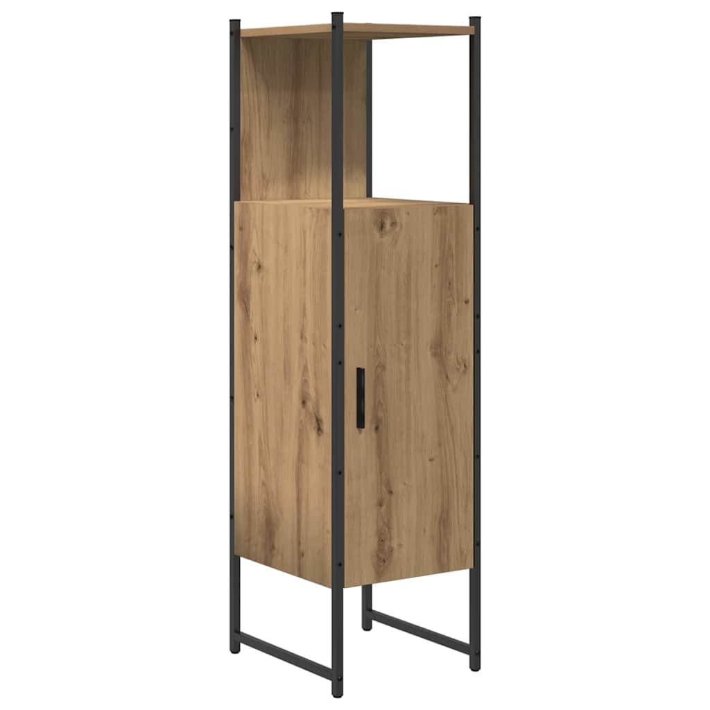 Bathroom Furniture Set with Shelf 4 pcs Brown Engineered wood