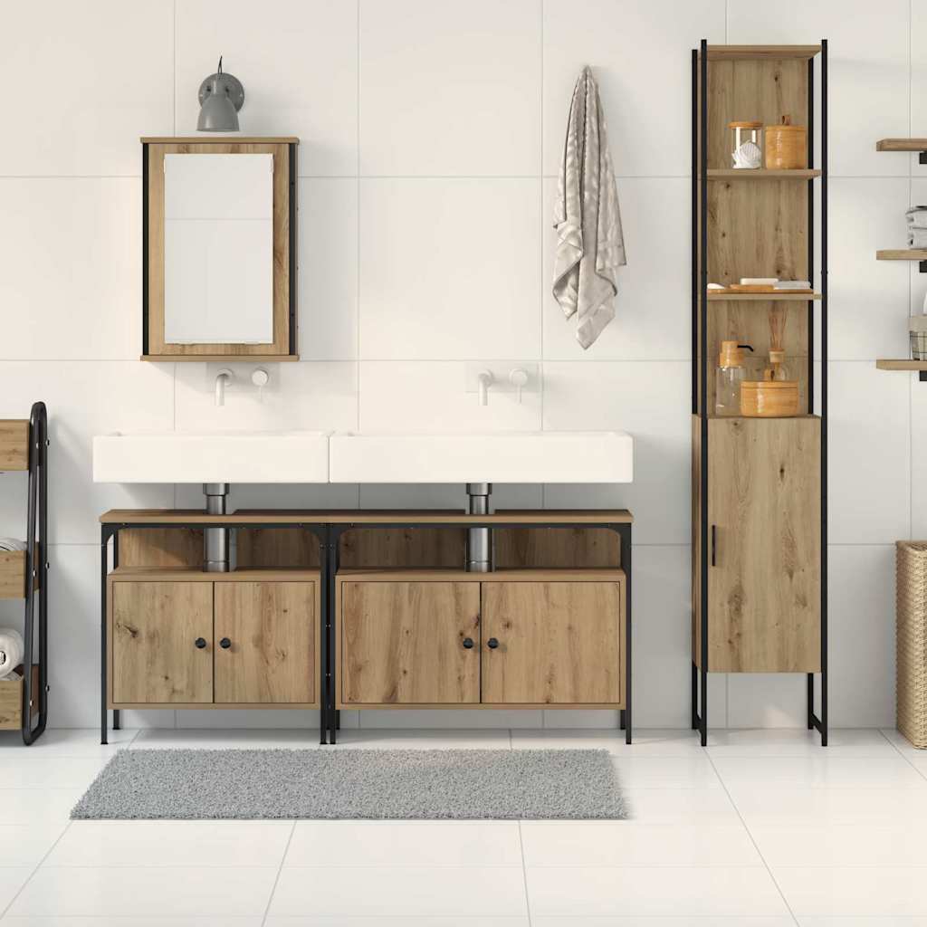Bathroom Furniture Set 4 pcs Artisan Oak Engineered Wood