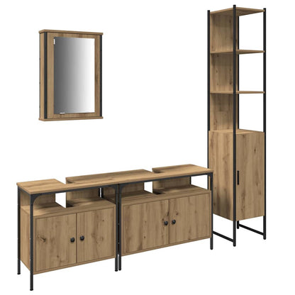 Bathroom Furniture Set 4 pcs Artisan Oak Engineered Wood