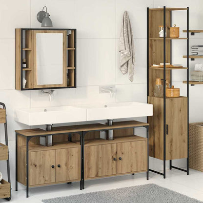 Bathroom Furniture Set 4 pcs Artisan Oak Engineered Wood