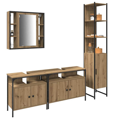 Bathroom Furniture Set 4 pcs Artisan Oak Engineered Wood