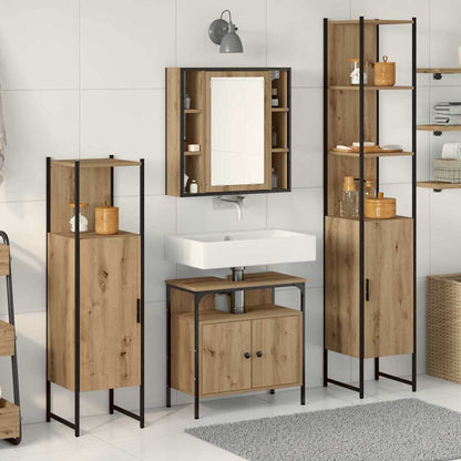 Bathroom Furniture Set 4 pcs Artisan Oak Engineered Wood