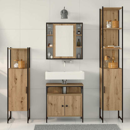 Bathroom Furniture Set 4 pcs Artisan Oak Engineered Wood