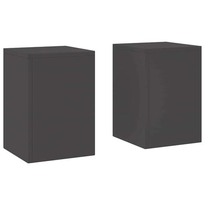 Plant Stand 2 pcs Black 24 x 24 x 35 cm Steel