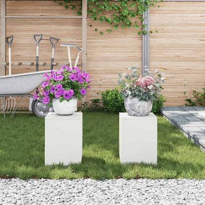 Plant Stand 2 pcs White 24 x 24 x 35 cm Steel