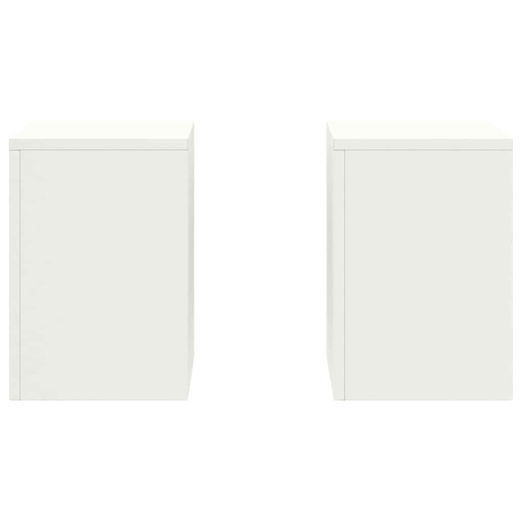 Plant Stand 2 pcs White 24 x 24 x 35 cm Steel