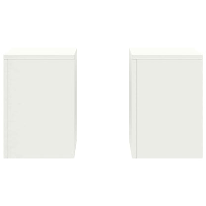 Plant Stand 2 pcs White 24 x 24 x 35 cm Steel