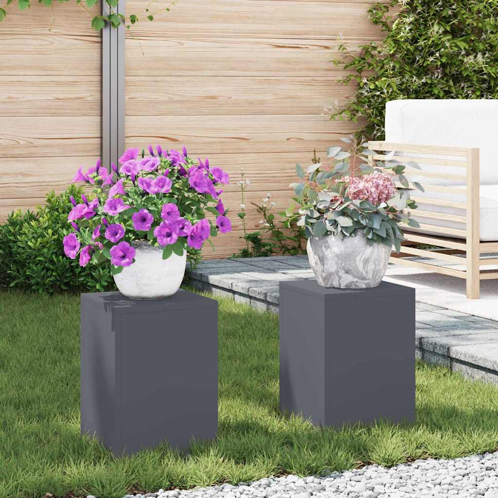 Plant Stand 2 pcs Anthracite 24 x 24 x 35 cm Steel