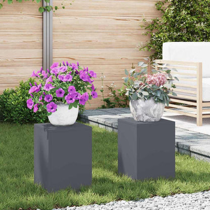 Plant Stand 2 pcs Anthracite 24 x 24 x 35 cm Steel