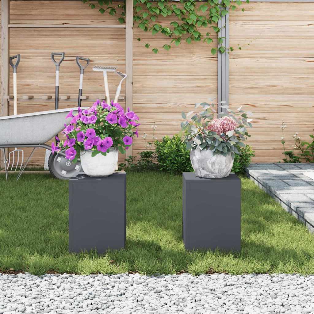 Plant Stand 2 pcs Anthracite 24 x 24 x 35 cm Steel