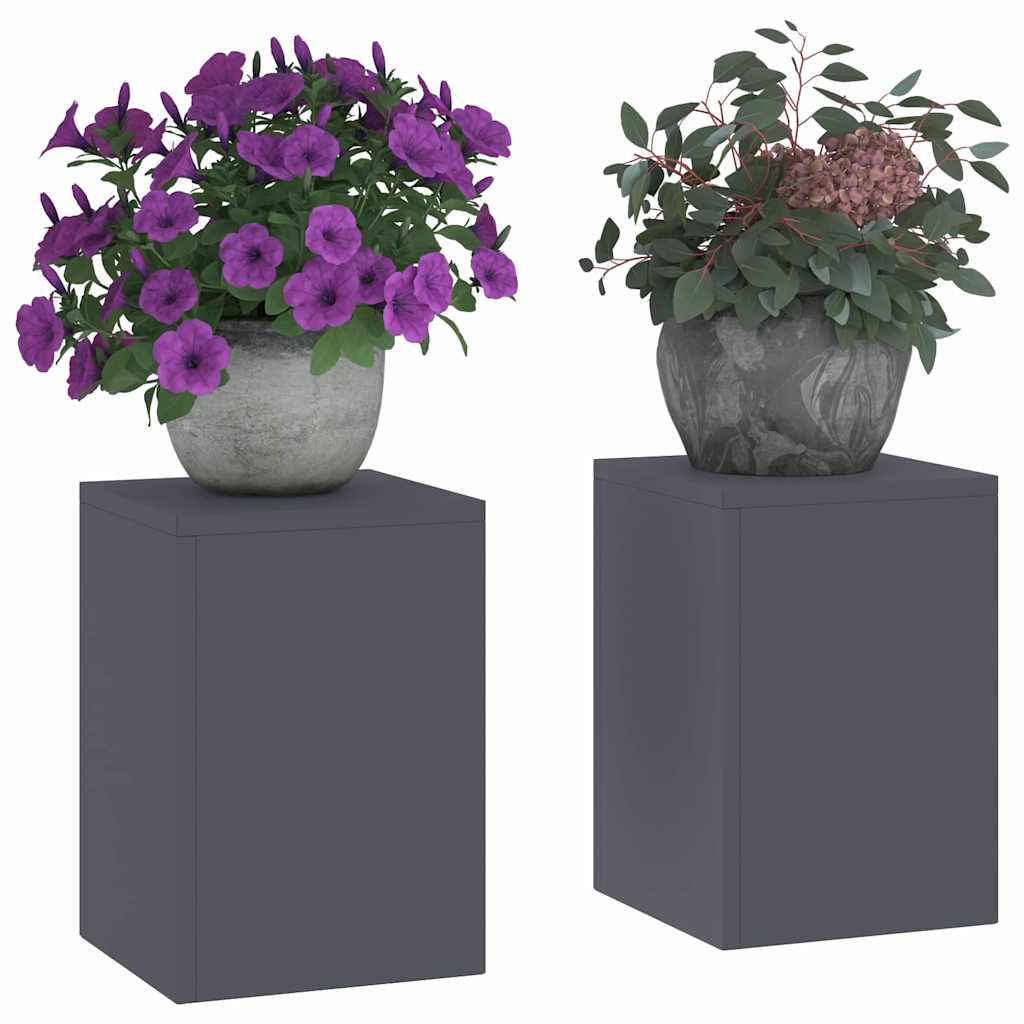 Plant Stand 2 pcs Anthracite 24 x 24 x 35 cm Steel