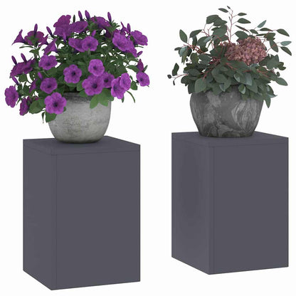 Plant Stand 2 pcs Anthracite 24 x 24 x 35 cm Steel