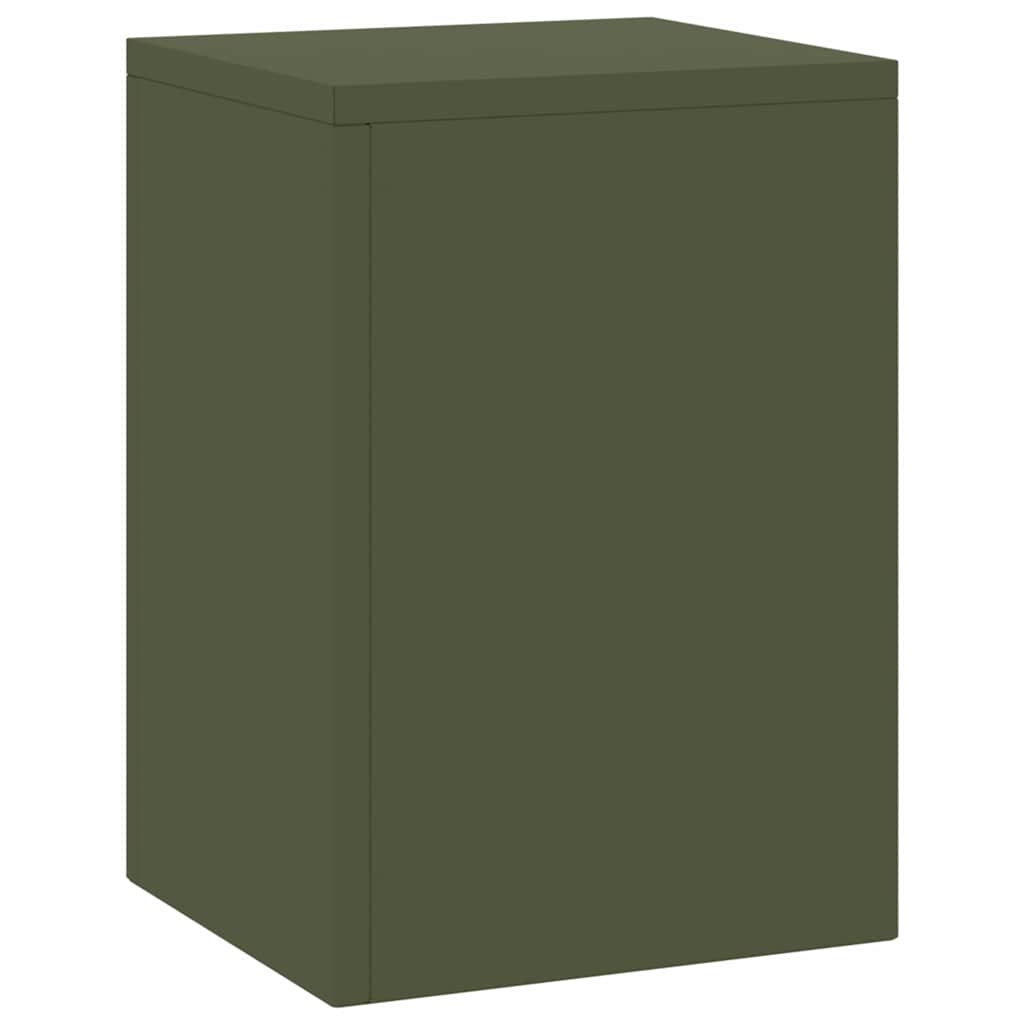 Plant Stand 2 pcs Olive green 24 x 24 x 35 cm Steel