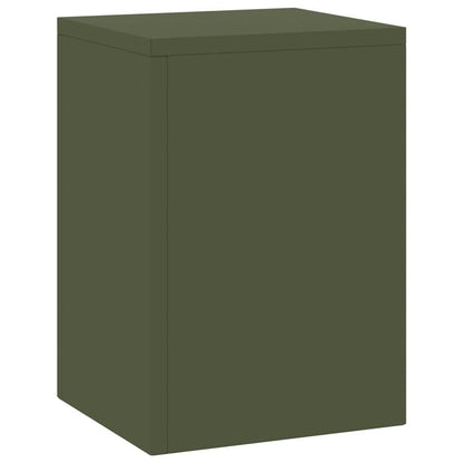 Plant Stand 2 pcs Olive green 24 x 24 x 35 cm Steel