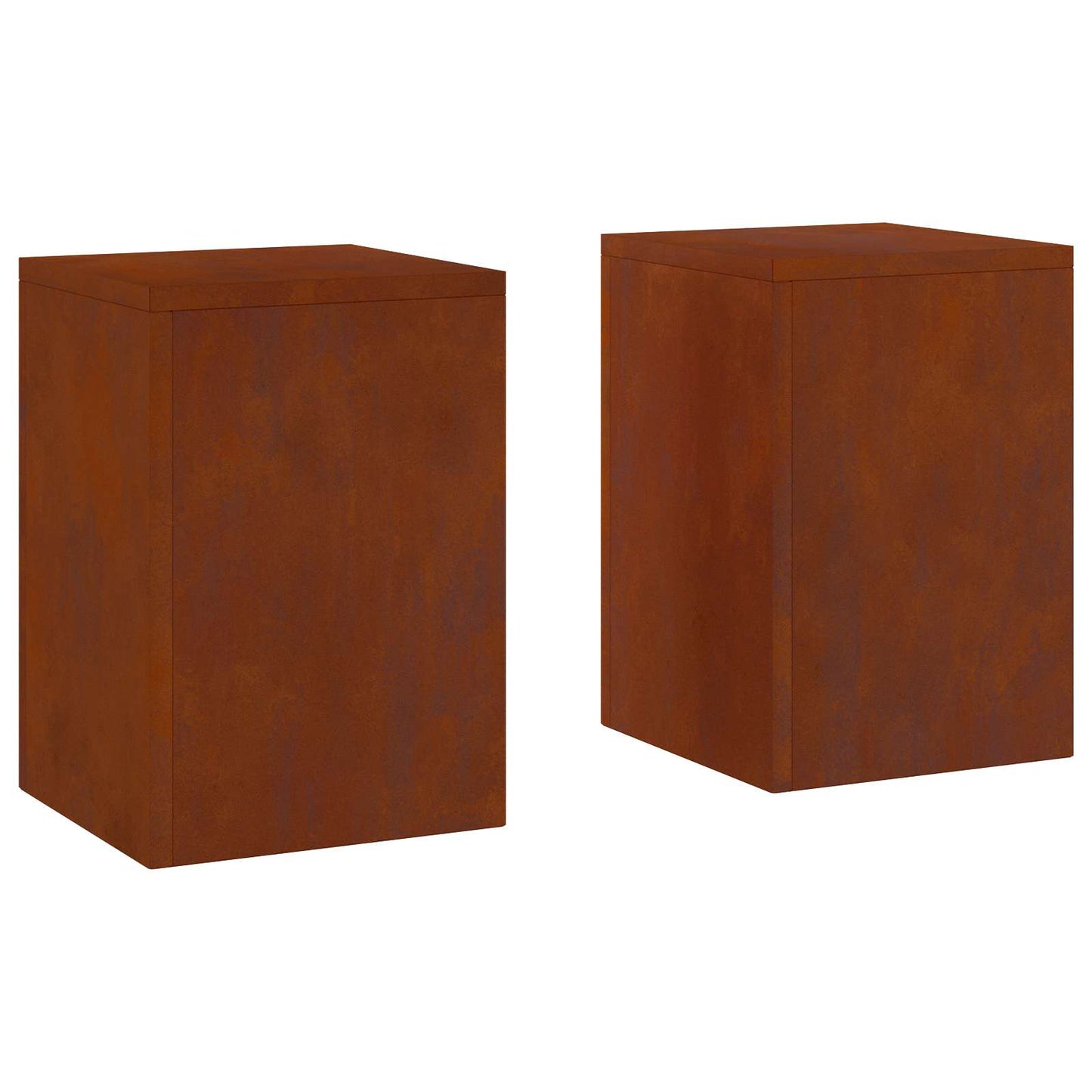 Plant Stand 2 pcs Rusty 24 x 24 x 35 cm Weathering Steel