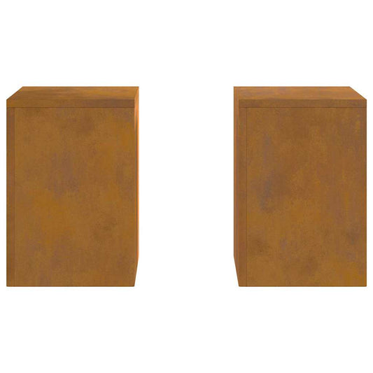 Plant Stand 2 pcs Rusty 24 x 24 x 35 cm Weathering steel