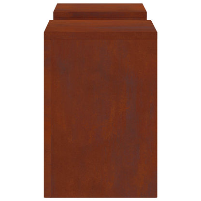 Plant Stand 2 pcs Rusty 24 x 24 x 35 cm Weathering Steel