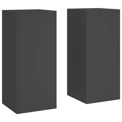 Plant Stand 2 pcs Black 24 x 24 x 55 cm Steel