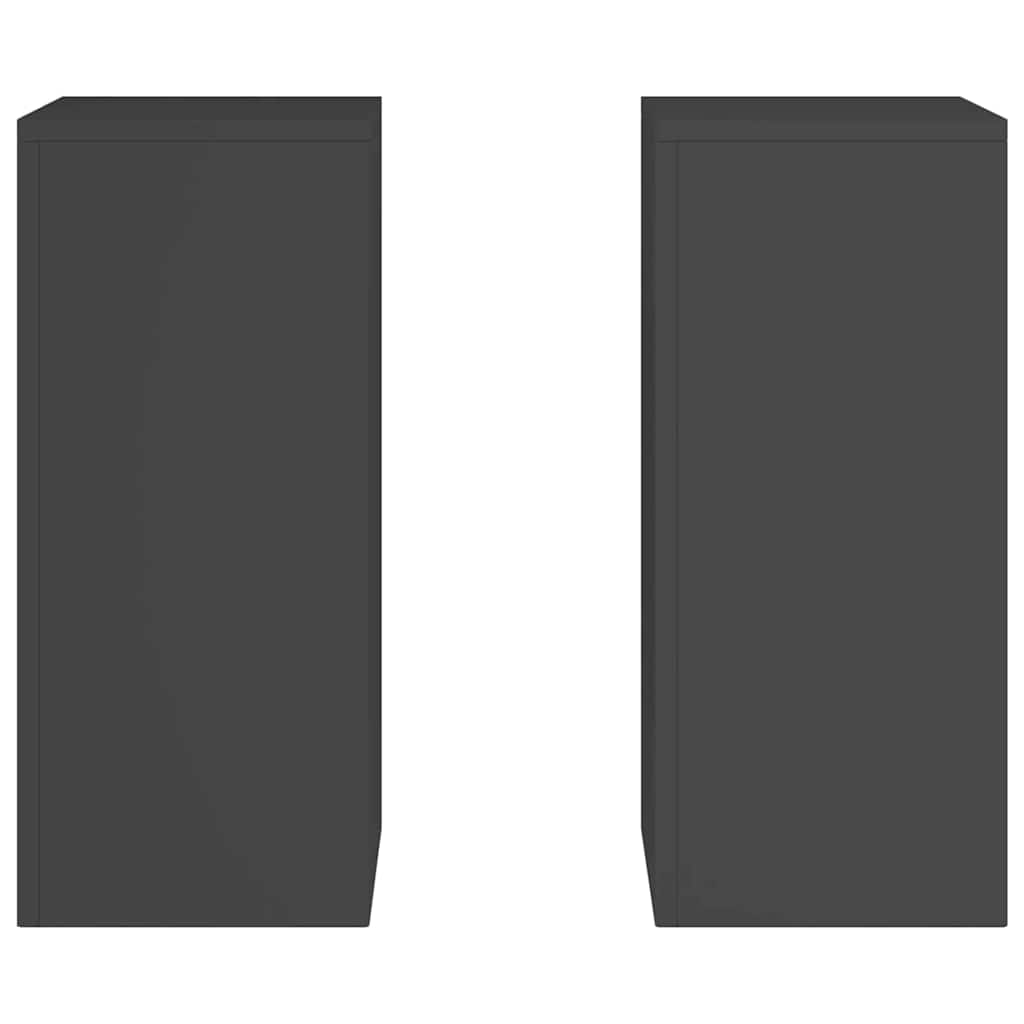 Plant Stand 2 pcs Black 24 x 24 x 55 cm Steel