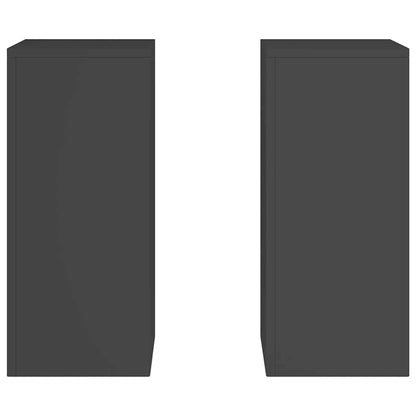 Plant Stand 2 pcs Black 24 x 24 x 55 cm Steel
