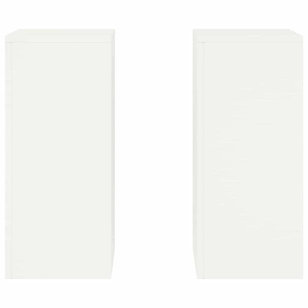 Plant Stand 2 pcs White 24 x 24 x 55 cm Steel