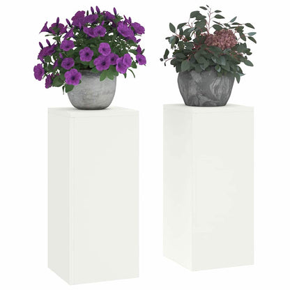Plant Stand 2 pcs White 24 x 24 x 55 cm Steel