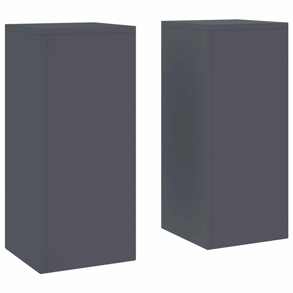 Plant Stand 2 pcs Anthracite 24 x 24 x 55 cm Steel