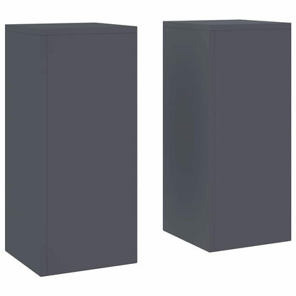 Plant Stand 2 pcs Anthracite 24 x 24 x 55 cm Steel
