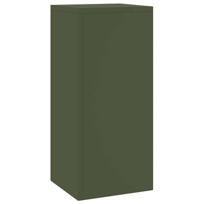 Plant Stand 2 pcs Olive green 24 x 24 x 55 cm Steel