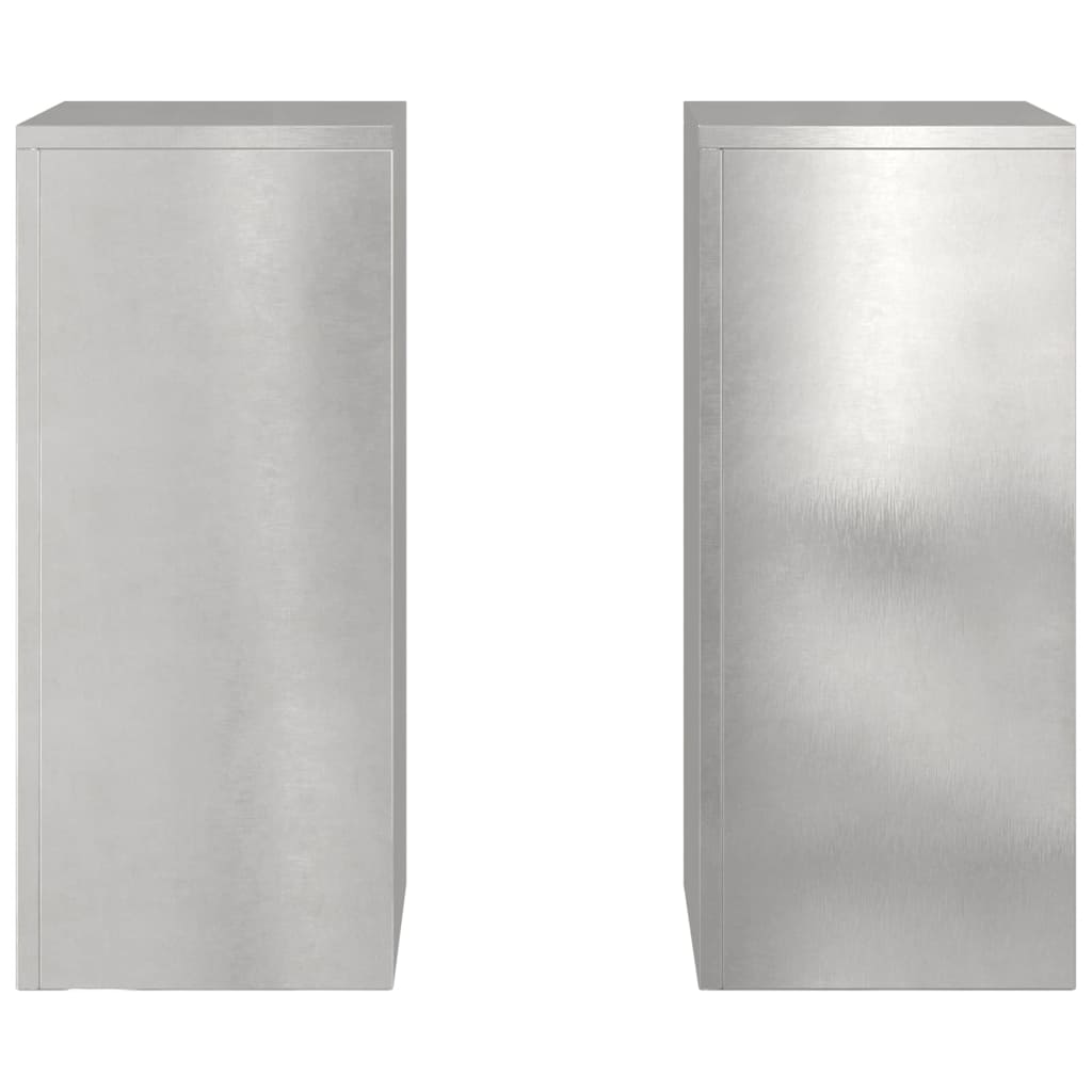 Plant Stand 2 pcs Silver 24 x 24 x 55 cm Stainless steel