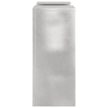 Plant Stand 2 pcs Silver 24 x 24 x 55 cm Stainless steel